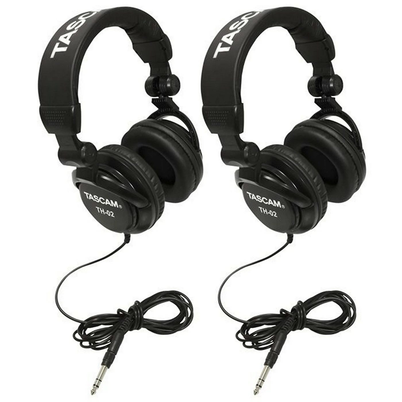 New ⭐ TASCAM TASCAM TH-02 Recording Studio Headphones, 2-Pack, Black 🎁
