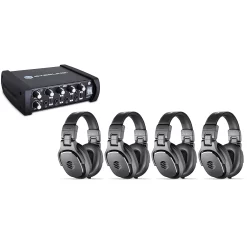 Cheapest 💯 Sterling Audio Sterling Audio 4-Person Headphone Package With Headphone Amplifier And S400 Studio Headphones ⭐